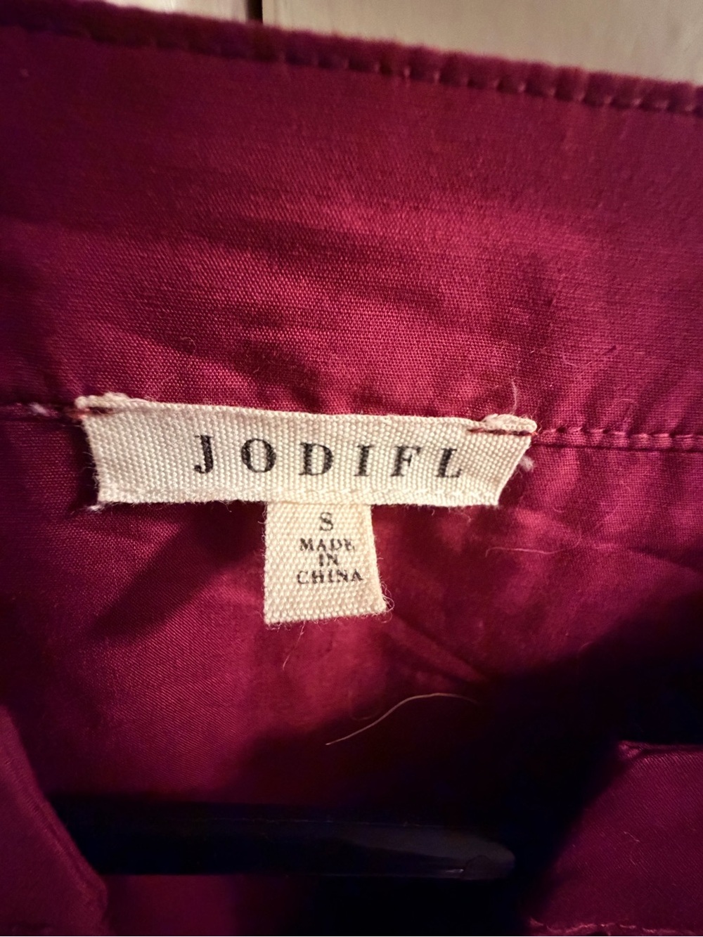 JODIFL Deep Burgundy Shirt with Label